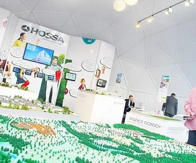 interior white dome tent