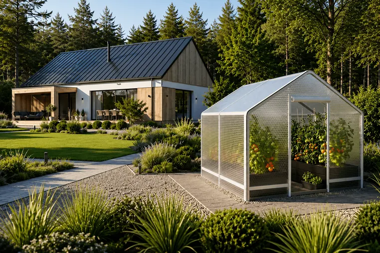 Grow Tent next to a modern family house