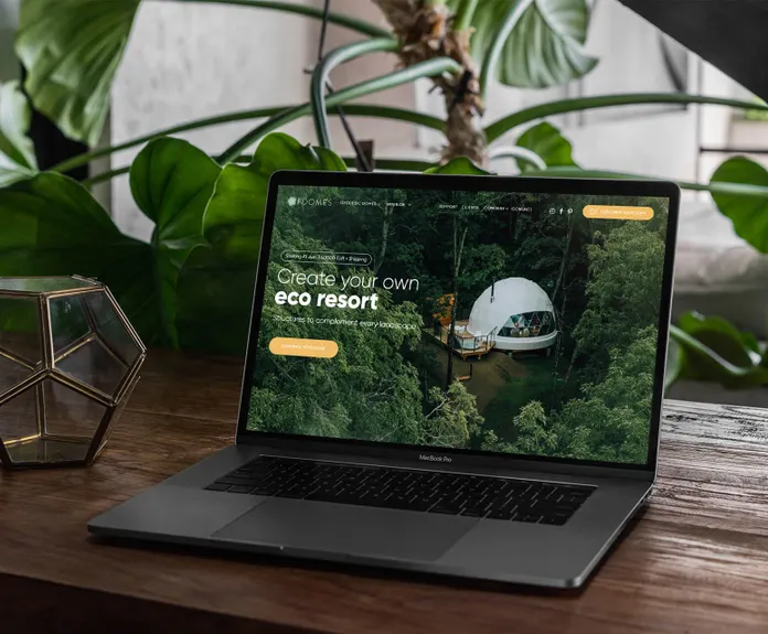 FDomes web MacBook mockup