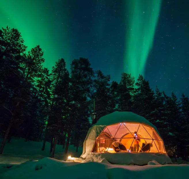 Glamping 20 Geodesic Dome in Finland