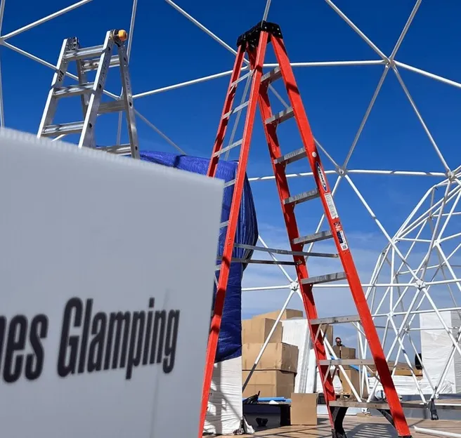 FDomes Glamping while at GSA 2023 in Colorado, USA.