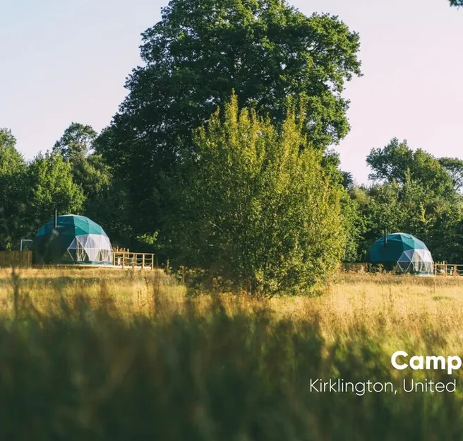 olive-colored geodesic dome with condensation