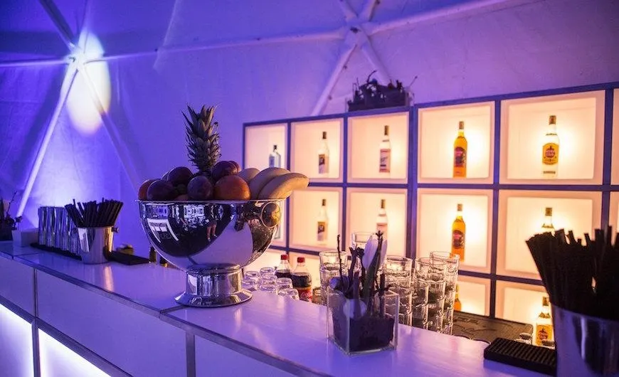 bar inside igloo dome  mall fdomes