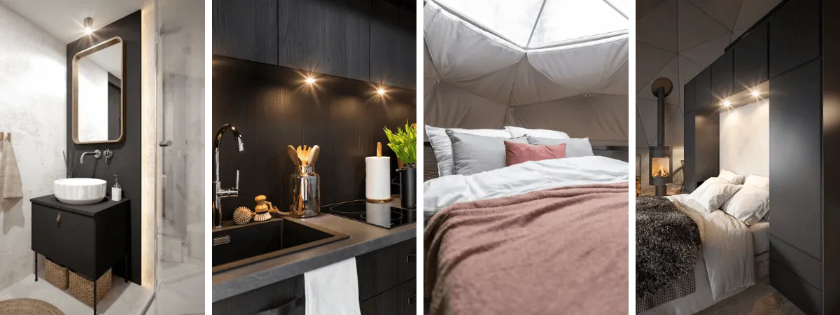 FDomes interior modules bathroom bedroom kitchen
