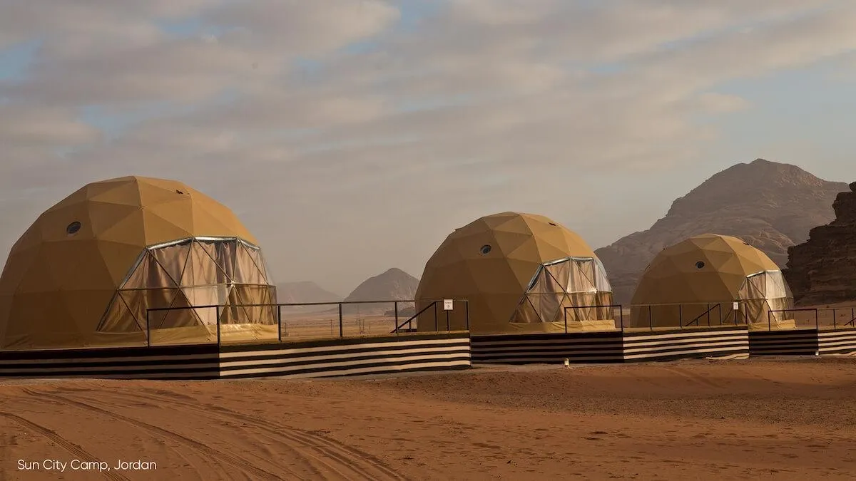 domes resort sun city Jordan desert