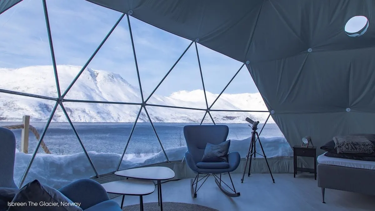 interior dome living room window Iceland
