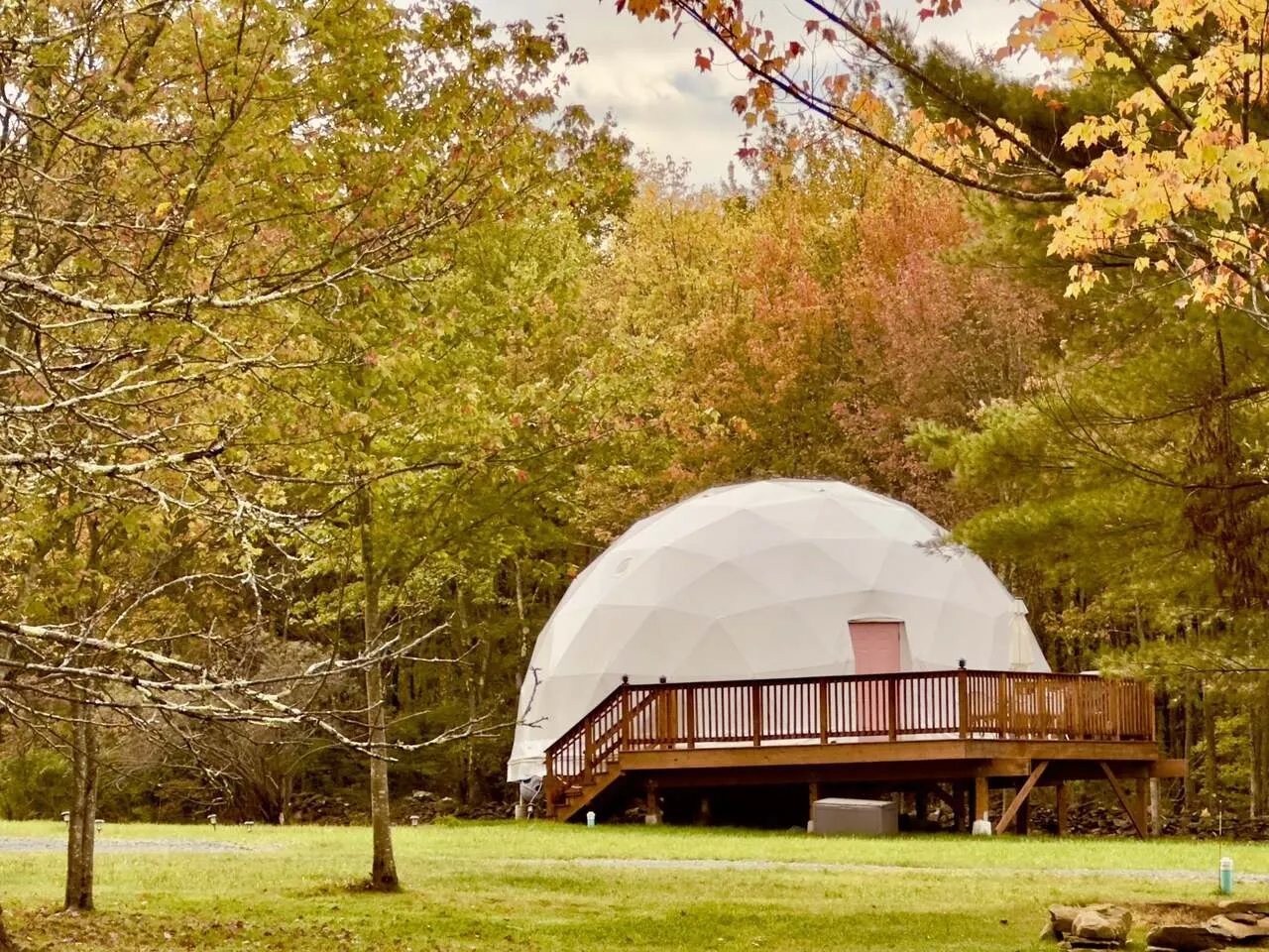 white dome green woods Unique Escapes