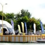 white dome tent while event