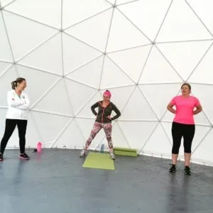 rebalance retreats yoga geodesic dome from FDomes