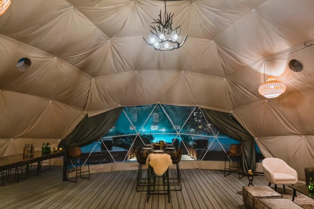 restaurant in FDomes geodesic dome 