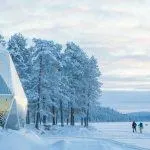 Harriniva Hotels & Safaris in Finland geodesic dome in snow