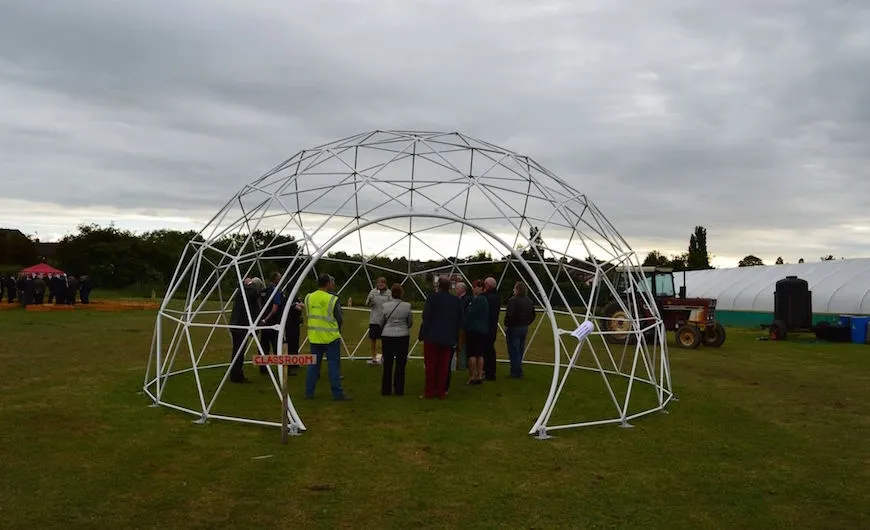 Bridge Community Farms dome assembling