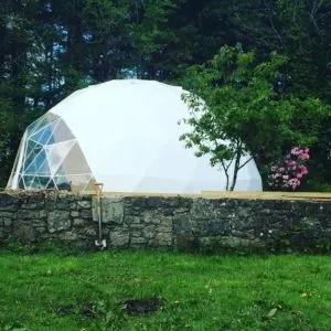yoga retreat geodesic dome from fdomes