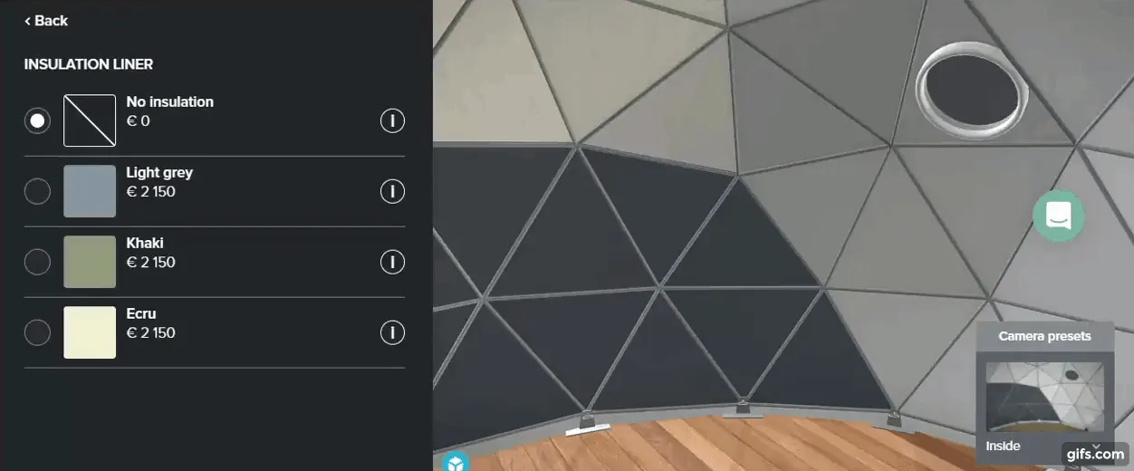 fdomes 3d configurator insulation