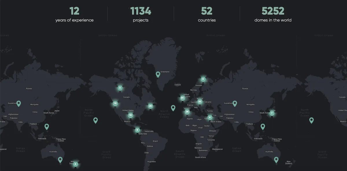 map FDomes website
