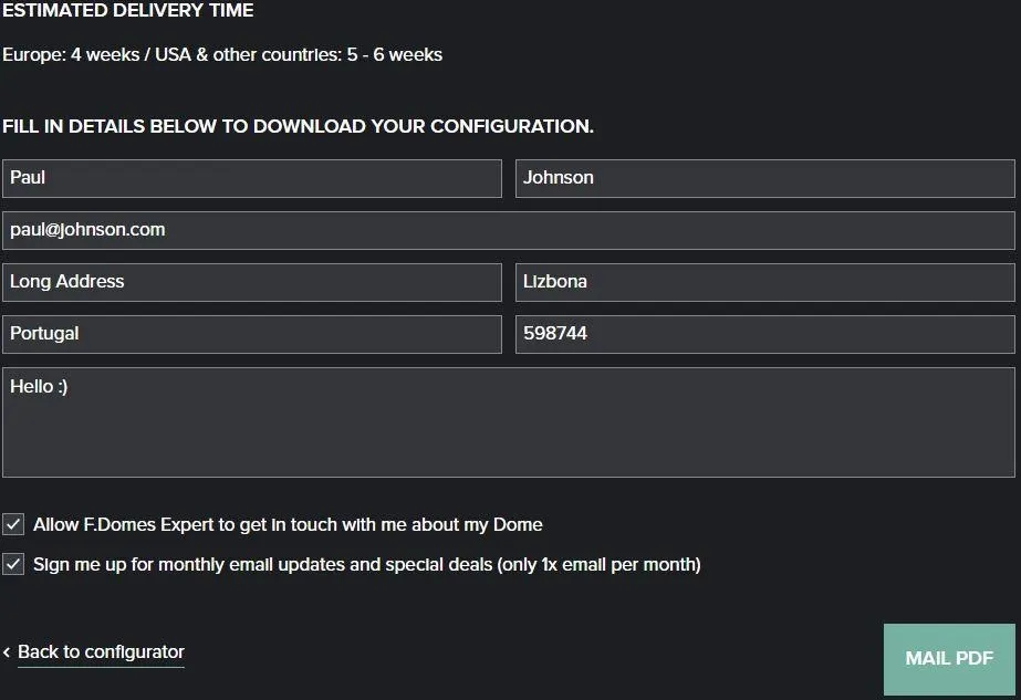 fdomes 3d configurator 